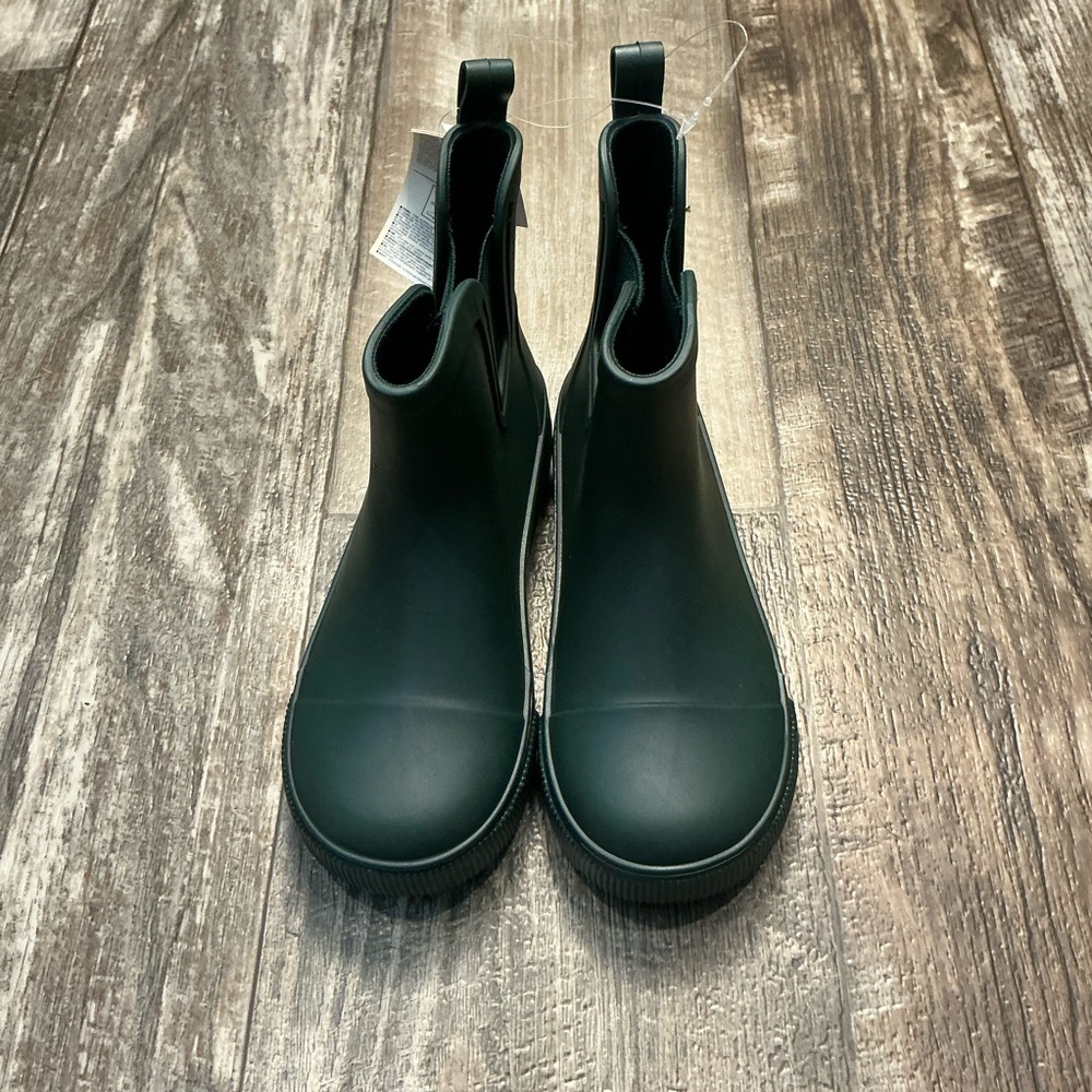 Kids Waterproof Chelsea Rain Boots in Dark Green Size 9/10 - Picture 16 of 16